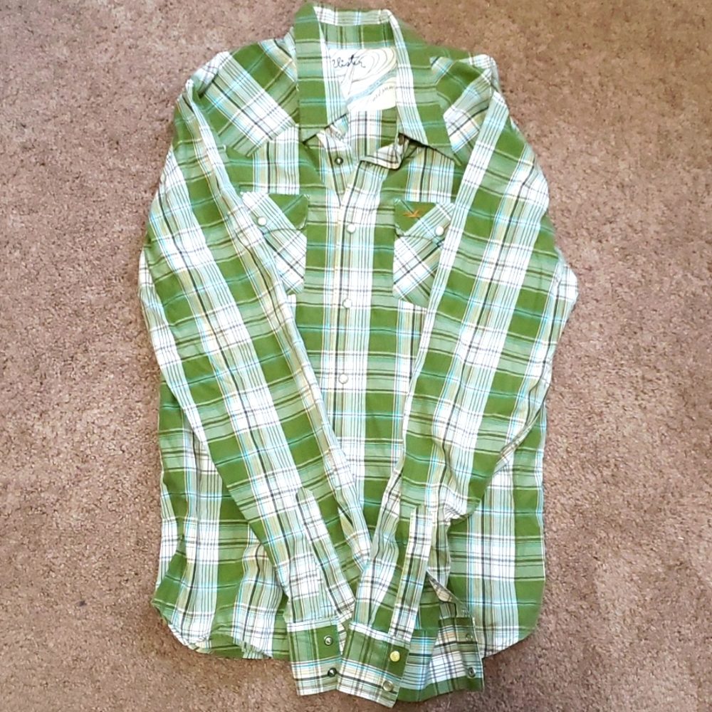 Hollister Plaid Button-down Medium